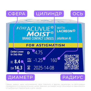 3 1-Day Acuvue Moist for Astigmatism