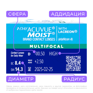 3 1-Day Acuvue Moist Multifocal